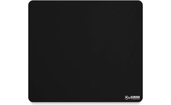 Glorious Large Gaming Mouse Pad for Desk - Rubber Base Computer Mouse Mat - Durable Mouse Mat - Cloth Mousepad with Stitched Edges - Black Cloth Mousepad | 16"x18" (G-XL)