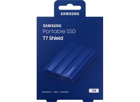 SAMSUNG T7 Shield Portable SSD USB 3.2 1TB IP65 Rating For water & Dust Resistance For PC / Mac / Android / Gaming Consoles - Blue