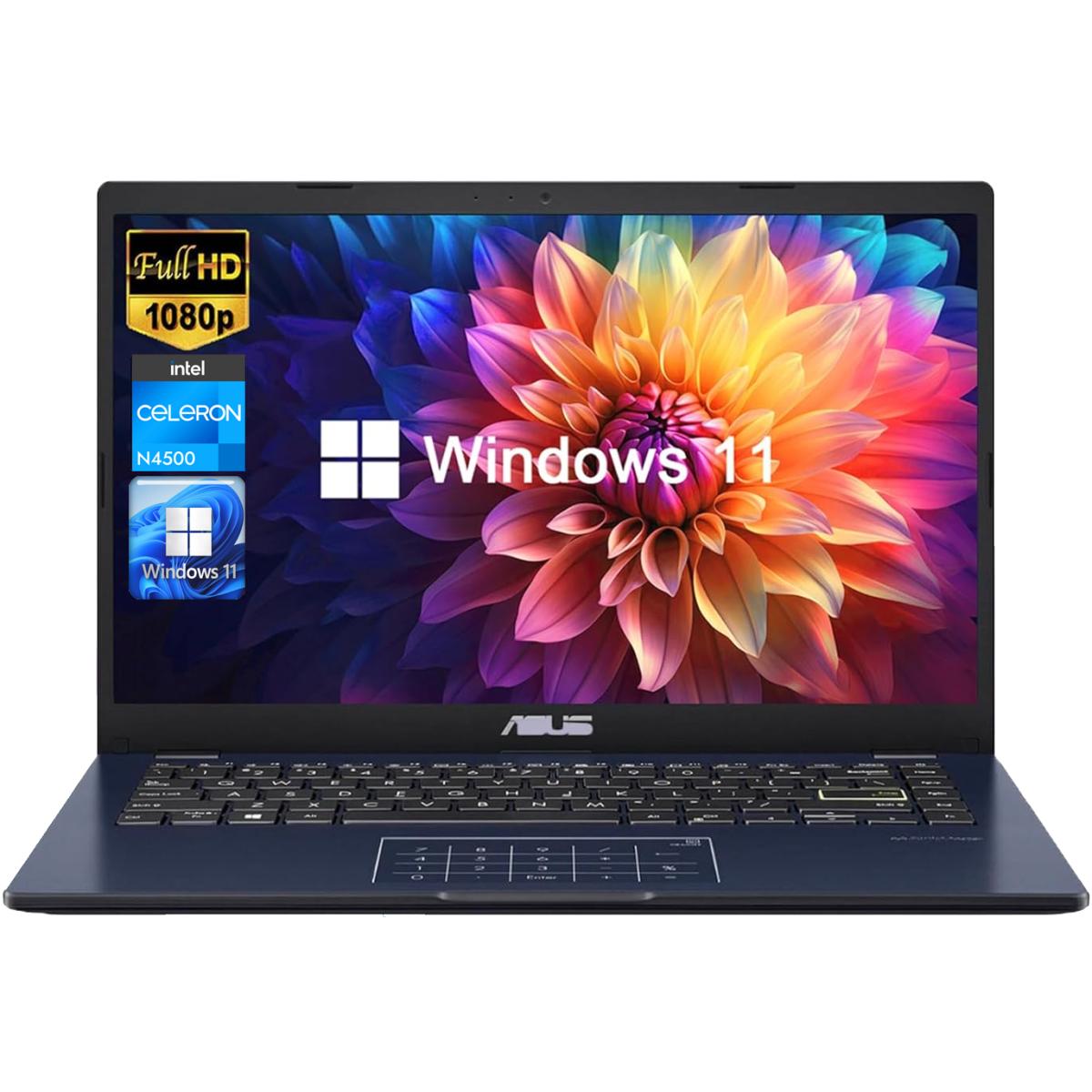 ASUS Vivobook Go 14 (E410) NEW Intel Celeron N4500 2-Cores w/ Full HD Display & 8GB Ram & Windows 11 Pre-Installed - Star Black