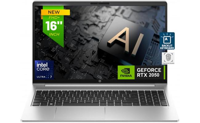 HP ProBook 460 G11 (2024) Intel® Ultra 7 155H HIGH Performance 16-Core Intel® AI Boost w/ NVIDIA® GeForce RTX™ 2050 4GB DDR6 , Pike Silver Aluminum