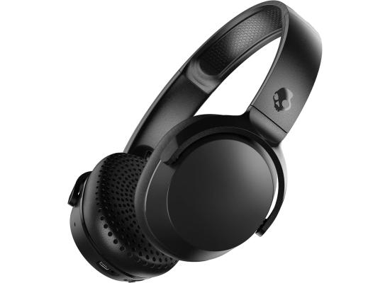 Skullcandy Riff 2 Wireless On-Ear Bluetooth Headphones, Up to 34 Hrs Battery, Foldable Lightweight Design, Convenient for Travel with Backup 3.5mm AUX Cable, Microphone for iPhone Android - True Black