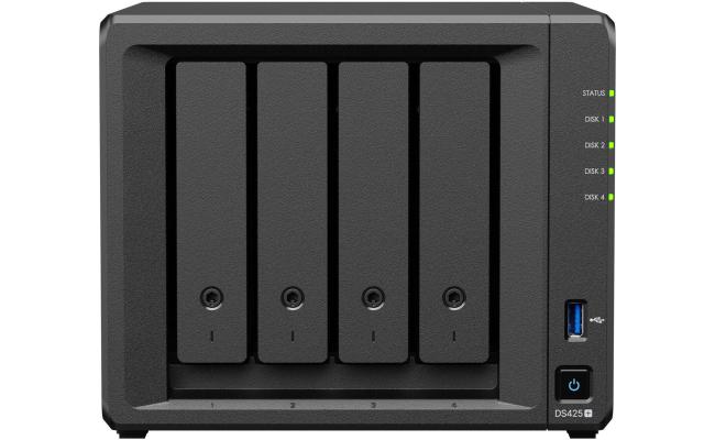 Synology DiskStation DS425+ 4-Bay Diskless NAS Server w/ Intel Celeron J4125 4-Core CPU & 2GB DDR4 RAM