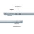 Apple NEW MacBook AIR 15 (2025) Apple M4 (256GB/16GB) 10‑Core CPU & 10‑Core GPU Retina True Tone , Sky Blue
