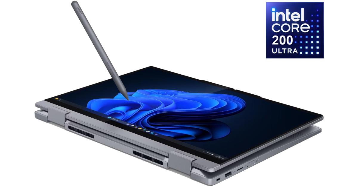 Lenovo ThinkBook 14 2-in-1 G5 (2025) AI PC Intel® Ultra 7 Gen II 12-Core تجربة كتابة طبيعية وقابلة للترقية مع شاشة تعمل باللمس ومضادة لبصمات الأصابع - لونا رمادي