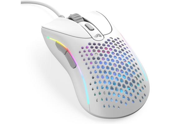 Glorious Gaming - Model D 2 Wired Ergonomic Mouse, Superlight 58g, 26K Optical Sensor, 6 Programmable Buttons, 80 Million Click Lifecycle, FPS, MMO, MOBA, Battle Royale (White)