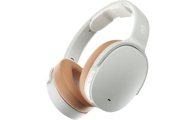 Skullcandy Hesh ANC Wireless Over-Ear Bluetooth Headphones with Charging Cable, Active Noise Cancelling, Up to 22 Hrs Battery, Foldable Lightweight Design, Microphone for iPhone Android - Mod White