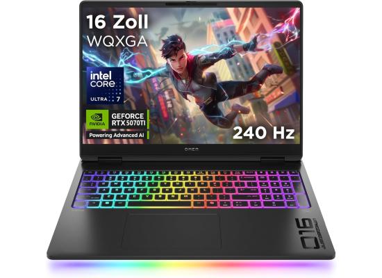 HP OMEN MAX (2025) 16-ah0008ne NEW Intel Core Ultra 7 Gen II 255HX 20-Cores w/ NVIDIA RTX™ 5070TI 12GB DDR7 & 2.5K IPS 240Hz Display , Shadow Black