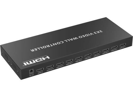 Lenkeng LKV109VW 4K 60Hz 3x3 Videowall Controller Supports 1x2/1x3/1x4/2x2/2x3/3x2/2x4/4x2/3x3  splicing modes RS-232 Control 3.5mm Audio Output