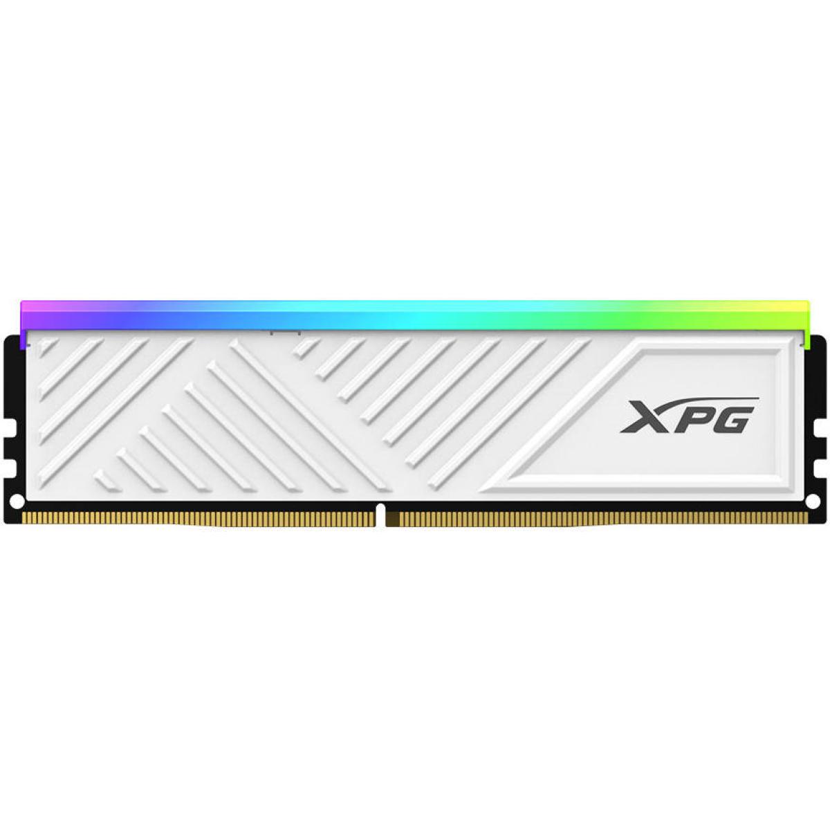 ADATA XPG SPECTRIX D35G 8GB RGB DDR4 Desktop Memory, 3600 MHz Clock Speed, CL18 Latency, Supports Intel XMP 2.0, 1.35V, RoHS Compliant, White