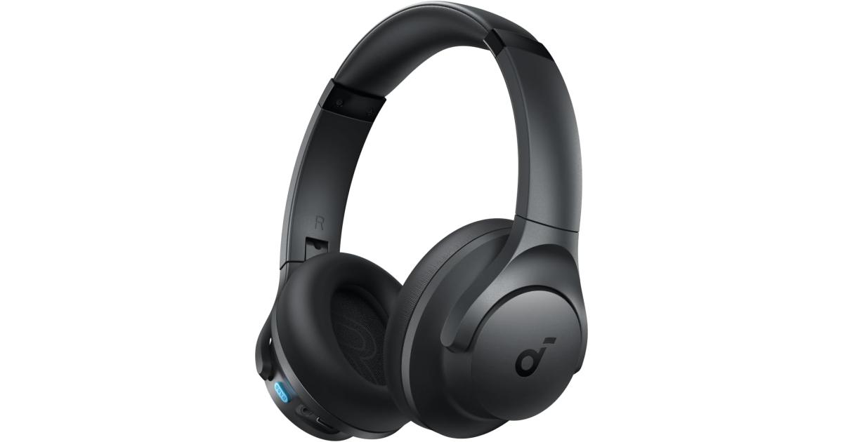 Anker Soundcore Q11i Wireless Over-Ear Bluetooth Headphones by Anker, Deep Bass, 60H Playtime, Hi-Res Audio, Detachable Ear Cushions, Multipoint Connection - Black