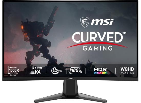 MSI MAG 32CQ6F 32" WQHD 2K Rapid VA Curved 1500R 180Hz 0.5ms HDR 400 Frameless AMD FreeSync w/ 2x HDMI & Display Port