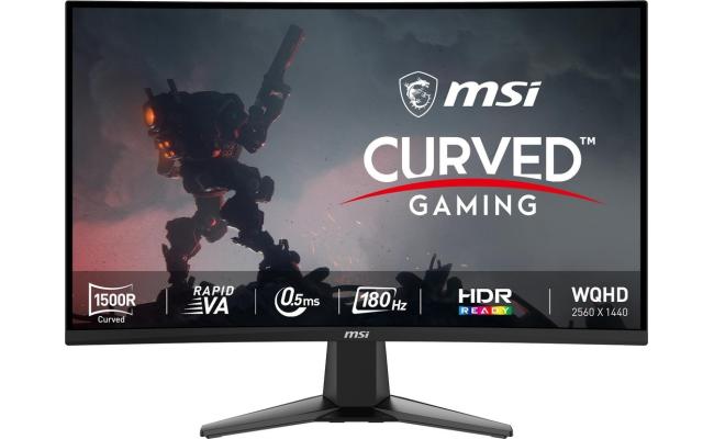 MSI MAG 32CQ6F 32" WQHD 2K Rapid VA Curved 1500R 180Hz 0.5ms HDR 400 Frameless AMD FreeSync w/ 2x HDMI & Display Port