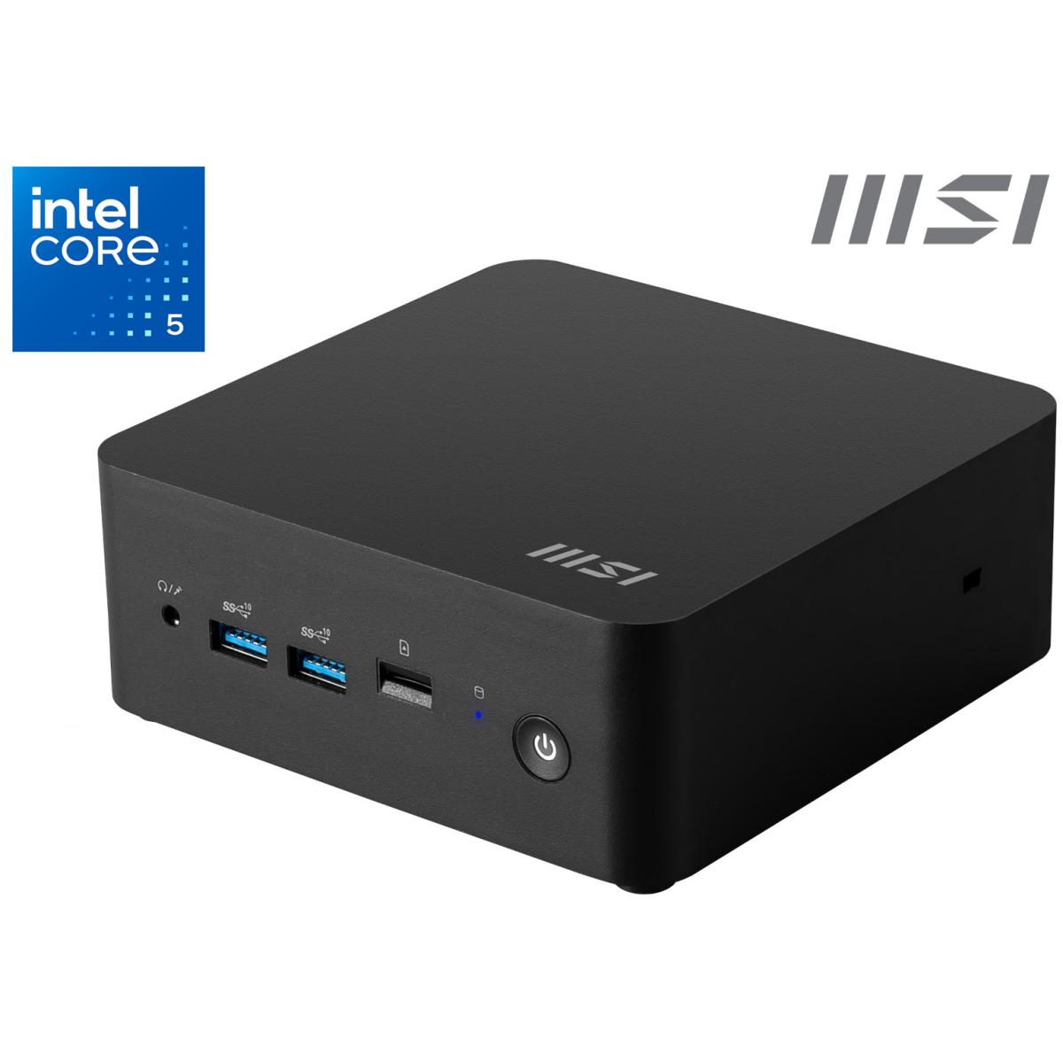 MSI Cubi NUC 1M (2024) Mini PC Barebone 0.8L Intel Core 5 120U 10-Cores For Home & Business w/ Supporting up to 4 Displays & DDR5 Memory