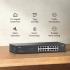 Tp-link LS1016G 16-Port Gigabit Desktop/Rackmount Switch, Fanless Silent Operation, 32Gbps Switching Capacity, Energy-Efficient Technology, Plug & Play for Home & Office Networks