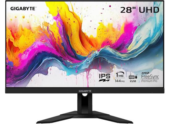 GIGABYTE M28U 28" IPS 4K 144Hz 1ms 120% sRGB HDR 400 HDMI 2.1 AMD FreeSync Premium Pro w/ Ergonomic Stand, USB Type-C, KVM & Speakers