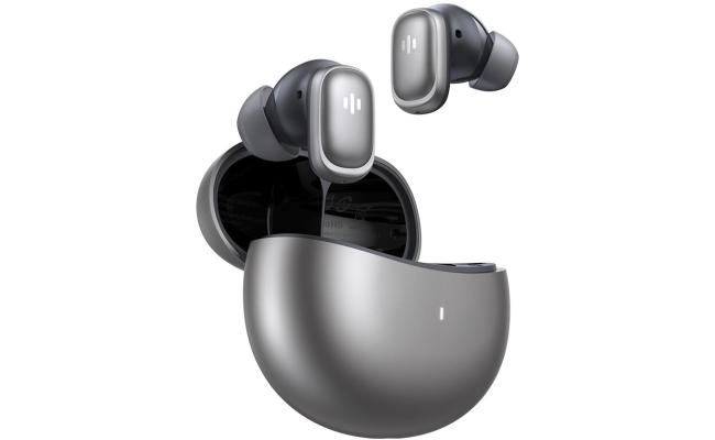 Mcdodo HP-8221 ANC+ENC AI Translation Earbuds Real-Time Multilingual Translator Hybrid Noise Cancelling for Business & Travel Up to 24 hours of playtime with charging case - Silver