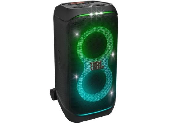 JBL PartyBox Stage 320 Portable Bluetooth Speaker, With Wheels, 5.4 Bluetooth, 240W, Splash Proof, Multi Speaker Connection, Dual Mic & Guitar Inputs, 18 Hours Max Playing Time - Black