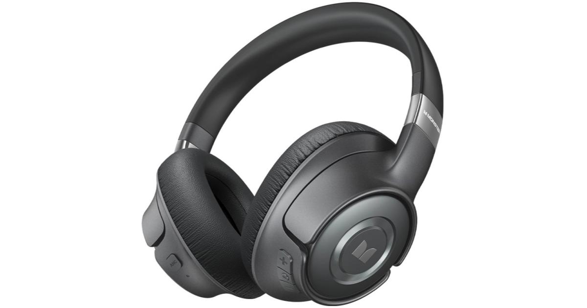 سماعات Monster Persona SE ANC Active Noise Cancelling , Wireless Bluetooth Over Ear, 60H Playtime, HiFi Stereo Audio, Deep Bass, Built-in Mic, Memory Foam Ear Cups for Home Office - Gray