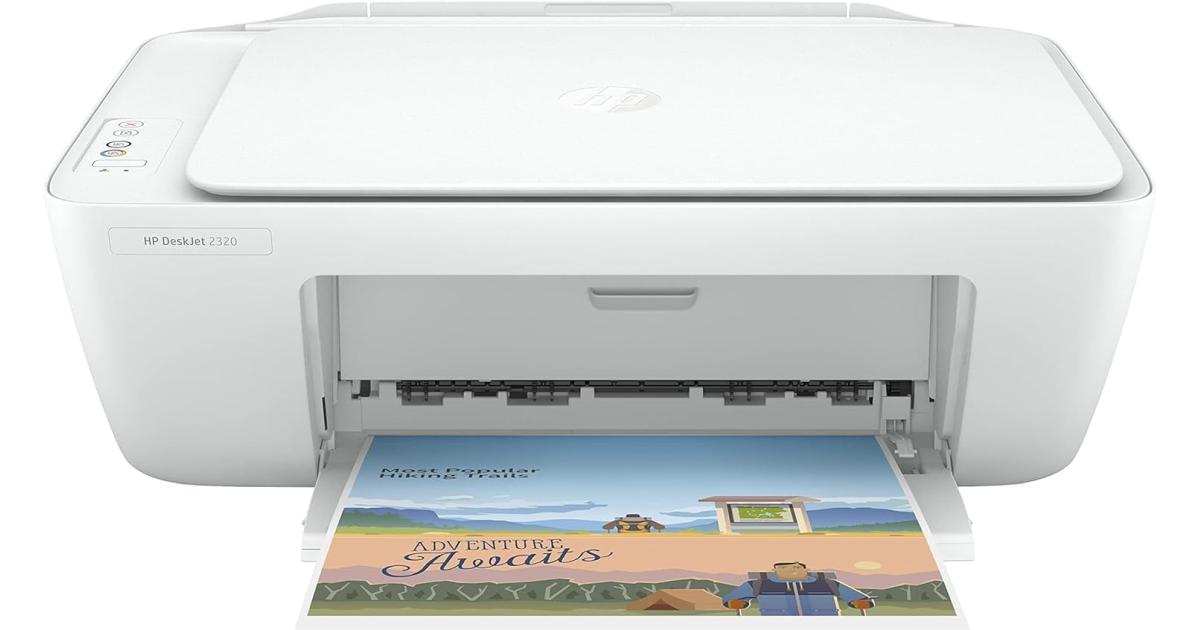 طابعة HP DeskJet 2320 All-in-One , Color, for Home, Print, copy, scan, Scan to PDF , White
