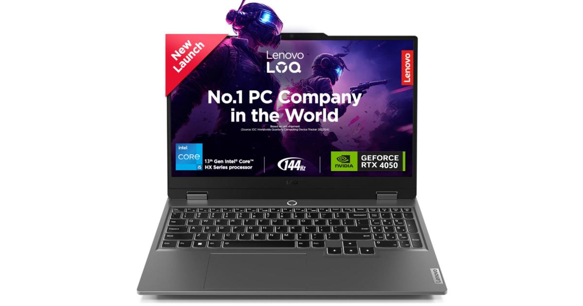 Lenovo LOQ Gaming (2024) 13Gen Intel Core i5 13450HX 10-Cores w/ AI Engine + LA1 Chip Nvidia & RTX 4050 6GB & IPS 144 هرتز - لونا رمادي