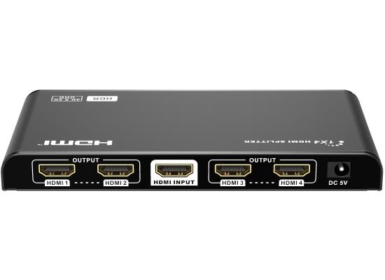 Lenkeng LKV314HDR HDMI Splitter 1 HDMI™ to 4 HDMI™ 4K 60Hz HDR Displays Simultaneously. Apply for STB, DVD, Media Player, Laptop, D-VHS and other HD-Player devices. It's compatible with HDMI™ 3D and 4Kx2K.