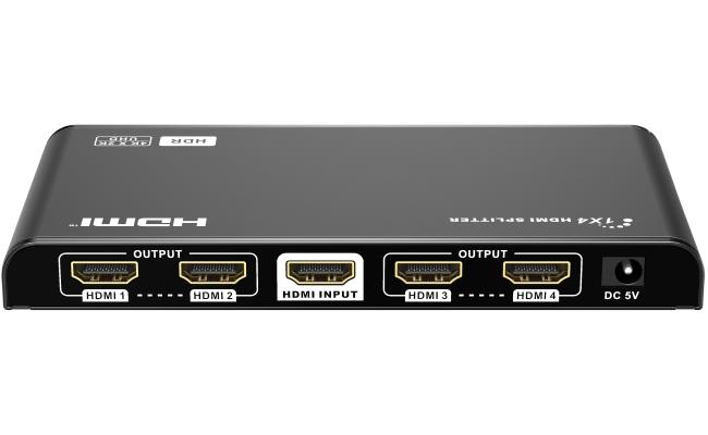Lenkeng LKV314HDR HDMI Splitter 1 HDMI™ to 4 HDMI™ 4K 60Hz HDR Displays Simultaneously. Apply for STB, DVD, Media Player, Laptop, D-VHS and other HD-Player devices. It's compatible with HDMI™ 3D and 4Kx2K.