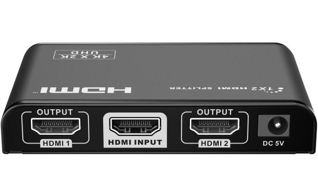 Lenkeng LKV312HDR HDMI Splitter 1 HDMI™ to 2 HDMI™ 4K 60Hz HDR Displays Simultaneously. Apply for STB, DVD, Media Player, Laptop, D-VHS and other HD-Player devices. It's compatible with HDMI™ 3D and 4Kx2K.
