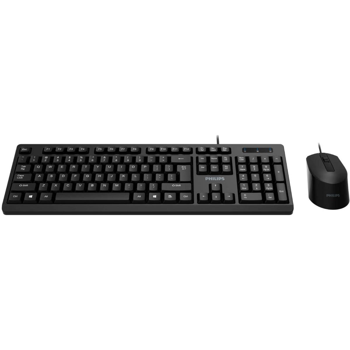 Philips MK234 USB Keyboard and Mouse Combo- Black