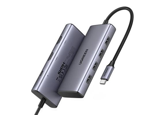 UGREEN USB C HUB 7-in-1 Dual HDMI 4K Type C PD 100W USB-C to USB-A 3.0+3*USB-A 2.0 For iPhone, MacBook, PC product thumbnail 2