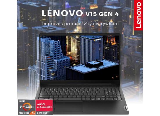 Lenovo V15 G4 (2024) NEW 7Gen AMD Ryzen 5 4-Cores Budget-Friendly Business Class w/ 2 Years Warranty & 16GB DDR5 Memory , Black