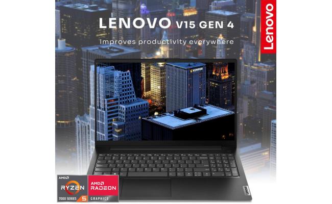 Lenovo V15 G4 (2024) NEW 7Gen AMD Ryzen 5 4-Cores Budget-Friendly Business Class w/ 2 Years Warranty , Black