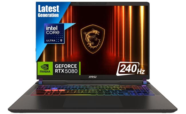 MSI Vector 16 HX AI (2025) A2XWIG NEW Intel Core Ultra 9 Gen II 275HX 24-Cores w/ NVIDIA RTX™ 5080 16GB DDR7 & 2.5K IPS 240Hz Display , Cosmos Gray