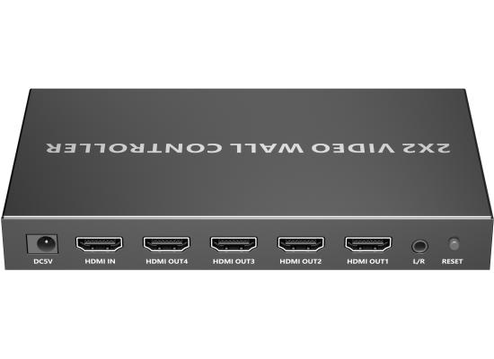 Lenkeng LKV104VW 4K 60Hz 2x2 Videowall Controller Supports 1x1/1x2/1x3/1x4/2x2 splicing modes RS-232 Control 3.5mm Audio Output