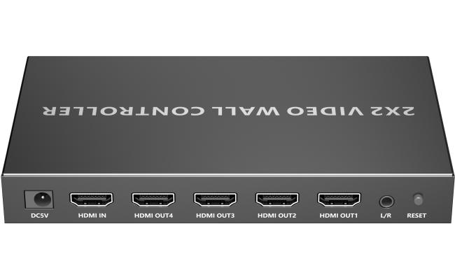 Lenkeng LKV104VW 4K 60Hz 2x2 Videowall Controller Supports 1x1/1x2/1x3/1x4/2x2 splicing modes RS-232 Control 3.5mm Audio Output