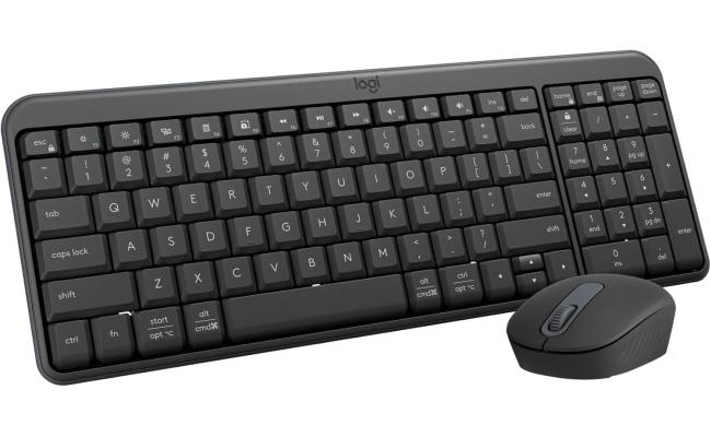 Logitech MK250 Bluetooth Mouse & Keyboard Combo Compact Wireless Keyboard, Ambidextrous Mouse, Durable Build - Windows/MacOS Arabic / English Layout - Graphite