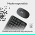 Logitech MK250 Bluetooth Mouse & Keyboard Combo Compact Wireless Keyboard, Ambidextrous Mouse, Durable Build - Windows/MacOS Arabic / English Layout - Graphite