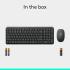 Logitech MK250 Bluetooth Mouse & Keyboard Combo Compact Wireless Keyboard, Ambidextrous Mouse, Durable Build - Windows/MacOS Arabic / English Layout - Graphite