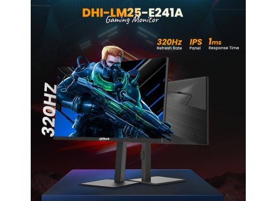 DAHUA LM25-E241A 25” IPS Full HD up to 320Hz 1ms Ultra-Thin 95% DCI-P3 300nits Adaptive Sync Hight Adjustable Stand w/ 2x Display Port & 2x HDMI 2.1 Interface , Black