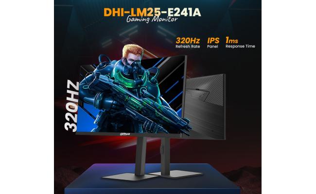 DAHUA LM25-E241A 25” IPS Full HD up to 320Hz 1ms Ultra-Thin 95% DCI-P3 300nits Adaptive Sync Hight Adjustable Stand w/ 2x Display Port & 2x HDMI 2.1 Interface , Black