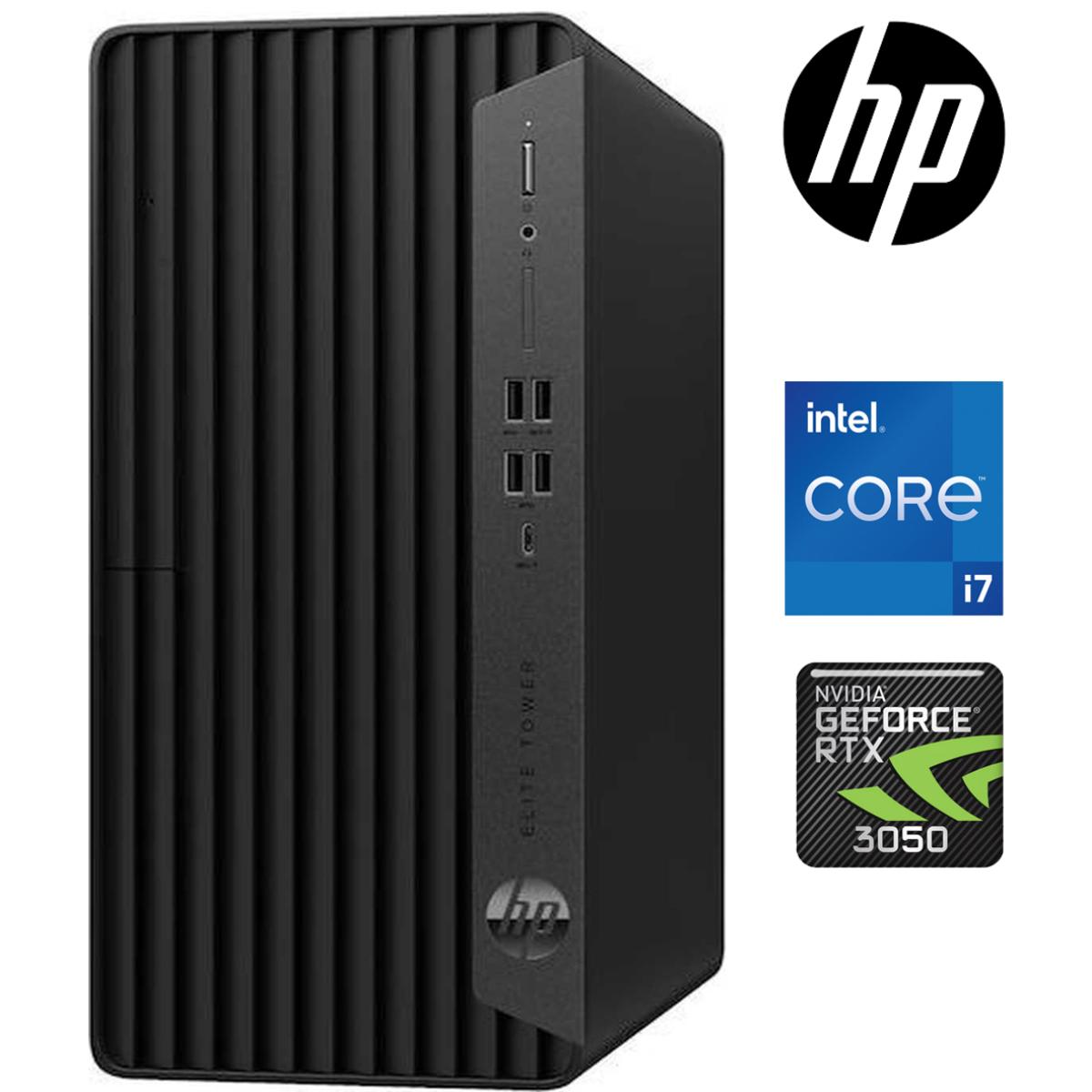HP Elite Tower 800 G9 Desktop PC (2024) 14Gen Intel Core i7 20-Cores For Designing, Editing & Even Gaming w/ Nvidia Geforce RTX 3050 8GB - Black