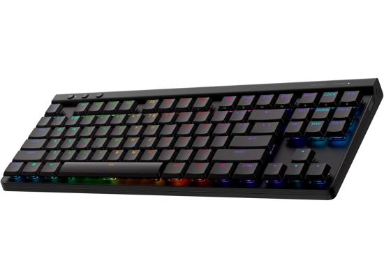 Logitech G515 Wireless Gaming Keyboard TKL, LIGHTSYNC RGB, Thin Tenkeyless Design, Double-Shot PBT Keycaps, Tactile Brown Mechanical Switches - Black
