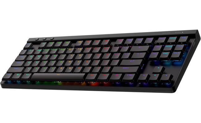 Logitech G515 Wireless Gaming Keyboard TKL, LIGHTSYNC RGB, Thin Tenkeyless Design, Double-Shot PBT Keycaps, Tactile Brown Mechanical Switches - Black