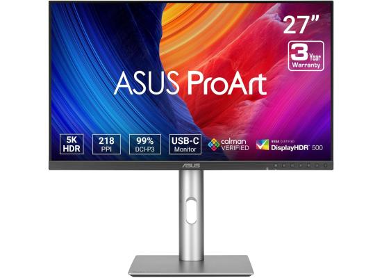 ASUS ProArt PA27JCV 27” 5K HDR Professional Monitor 5K (5120 x 2880), IPS, 99% DCI-P3, 100% sRGB, ΔE < 2, USB-C PD 96W, Calman Verified, Color Accurate, Auto KVM, LuxPixel & Speakers product thumbnail 2