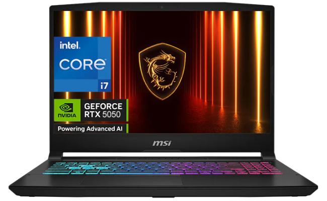 MSI Katana 15 HX (2025) B14WFK 14Gen Intel Core i7 14650HX 16-Cores w/ Nvidia RTX 5050 8GB DDR7 & IPS 144Hz Display - Black