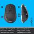 Logitech MK850 Performance Wireless Keyboard and Mouse Combo, Bluetooth Smart, 2.4GHz Wireless Connection, 1000 Dpi Sensor, 8 Buttons, English Layout, Black