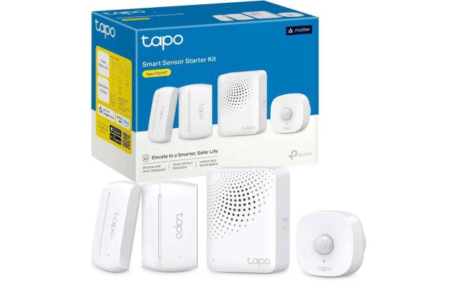 Tapo T30 KIT Smart Sensor Starter Kit, Includes Tapo H100, Tapo T100, Tapo T110, Motion Detection, Window & Door Protectors w/ Instant Alerts & App Notification & Easy Installation