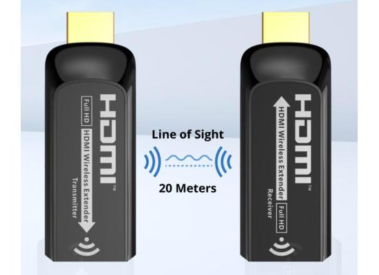 Lenkeng LKV433mini Wireless HDMI Full HD 1080p Extender ( HDMI Transmitter & HDMI Receiver) up to 20M Support For Video Conferences, Home Entertainment & Multimedia Education