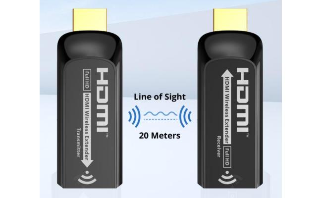 Lenkeng LKV433mini Wireless HDMI Full HD 1080p Extender ( HDMI Transmitter & HDMI Receiver) up to 20M Support For Video Conferences, Home Entertainment & Multimedia Education