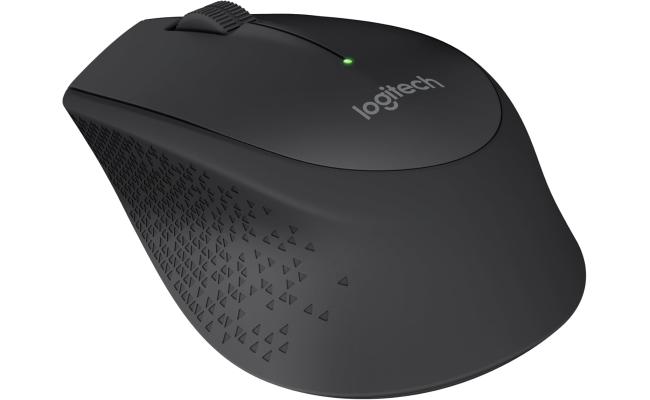 Logitech M280 Wireless Mouse Right-Hand 1000 dpi Optical Sensor 3 Programmable Buttons Extra Comfort and Precision - Black