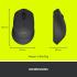 Logitech M280 Wireless Mouse Right-Hand 1000 dpi Optical Sensor 3 Programmable Buttons Extra Comfort and Precision - Black